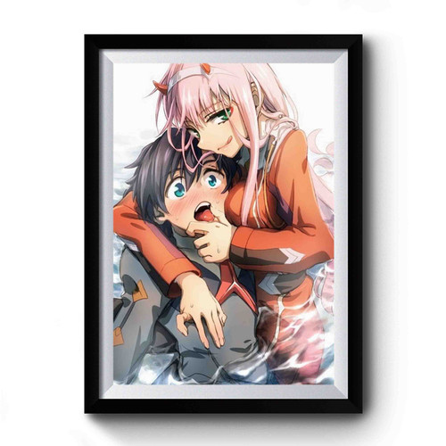 Darling In The Franxx Hiro And Zero Two Premium Poster